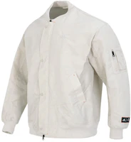 adidas Reflective Print Fleece Lined Flight Jacket Unisex White IK7680 adidas Reflective Print Fleece Lined Flight Jacket Unisex White IK7680