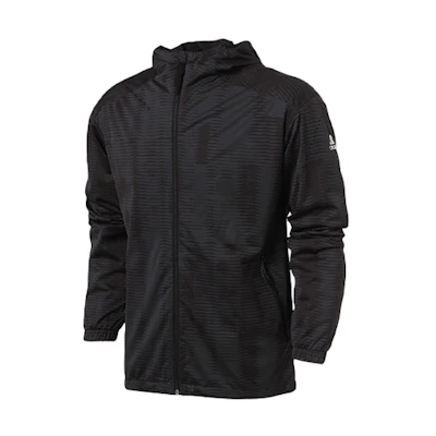 adidas Reflective Print Training Hoodie Jacket - Black CD2597