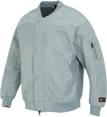 adidas-reflective-printed-fleece-lined-unisex-silver-grey-green-bomber-jacket-ik-7679