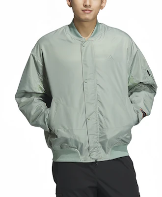 adidas Jaket Bomber Unisex Silver-Grey Green Fleece Reflective Terbaru IK7679 Shop adidas Jaket Bomber Unisex Silver-Grey Green Fleece Reflective Terbaru IK7679