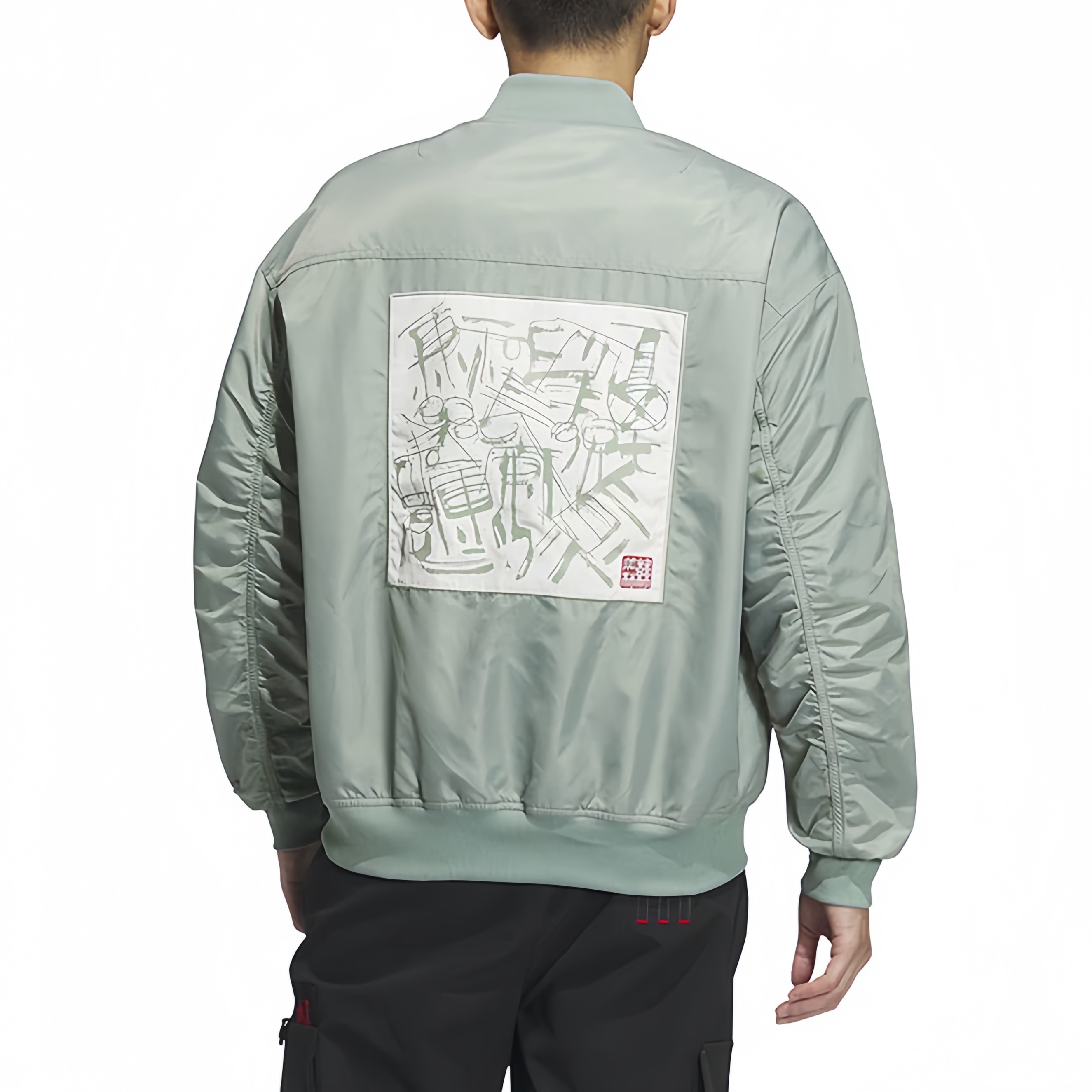 Purchase adidas Jaket Bomber Unisex Silver-Grey Green Fleece Reflective Terbaru IK7679