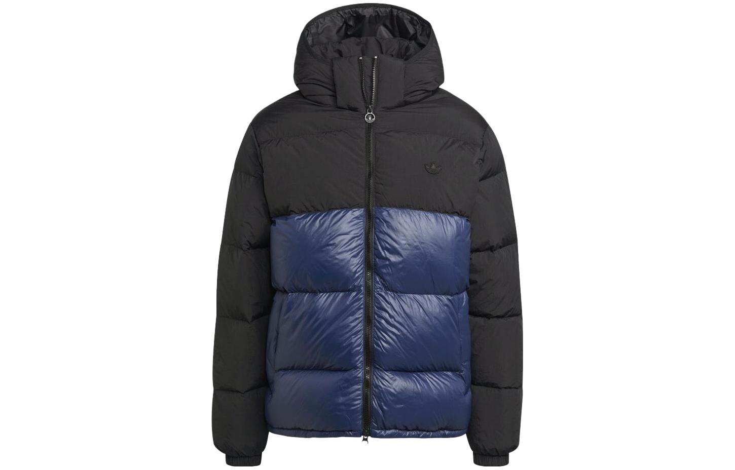 adidas Regen Colorblock Zip Hoodie Jacket Blue Black HL9184