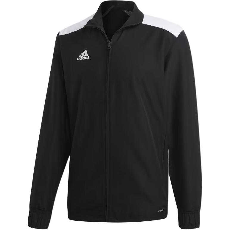 adidas REGISTA18 Black Logo Printed Outdoor Sports Zip-Up Jacket DW9201