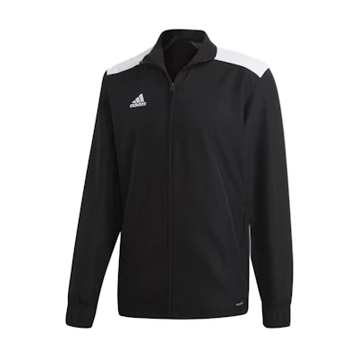 adidas REGISTA18 Black Logo Printed Outdoor Sports Zip-Up Jacket DW9201