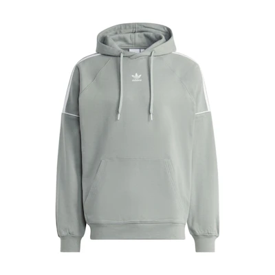 adidas REKIVE Green Hoodie with Logo Print and Kangaroo Pocket for Men IB8688