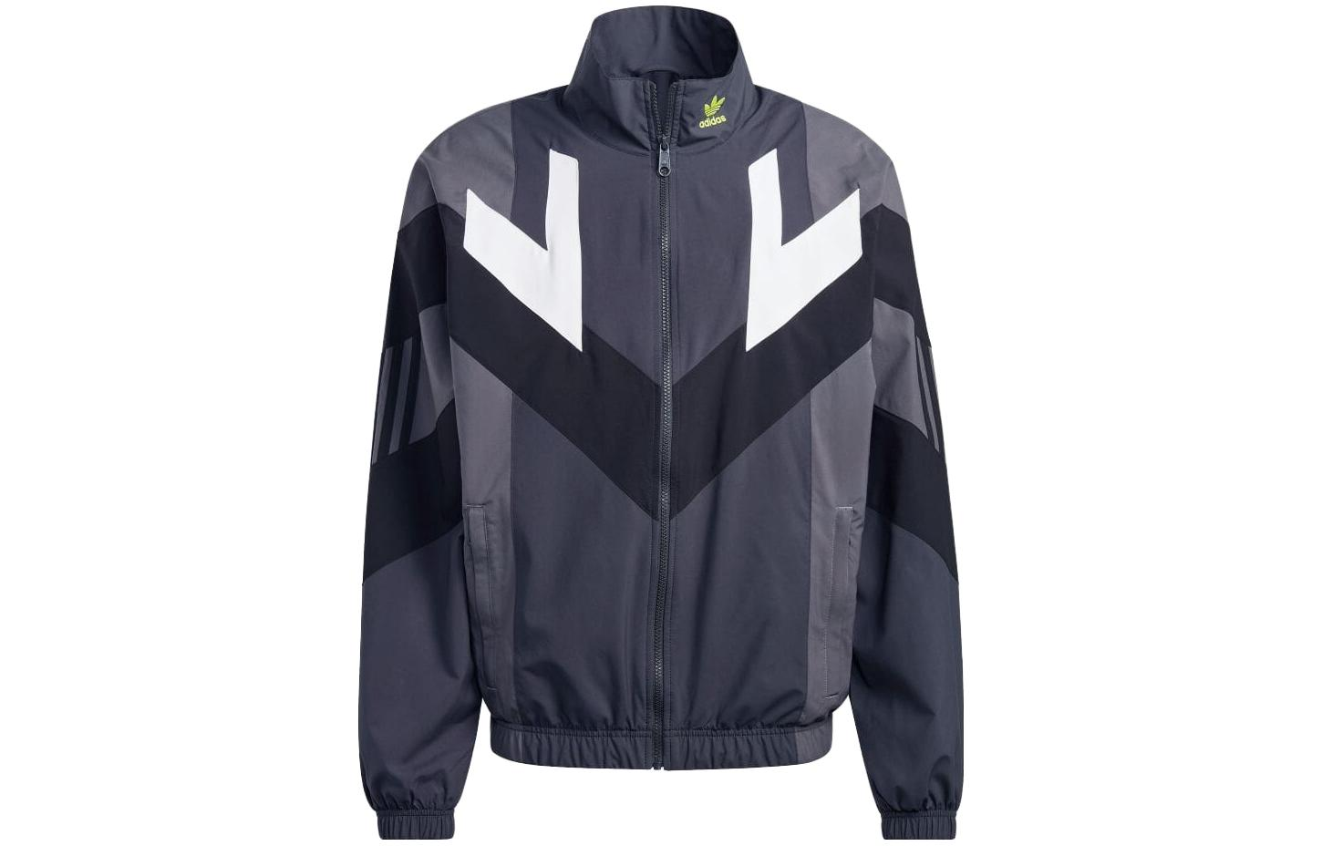 adidas Rekive Woven Track Jacket Retro Block Color Gray Japan Edition IC6004-JAPAN
