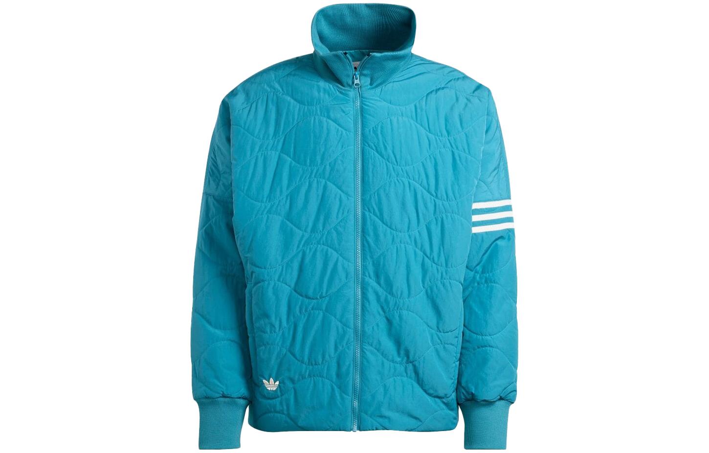 adidas Relaxed Fit 3-Stripes Zip-Up Jacket Blue Long Sleeve IM2104