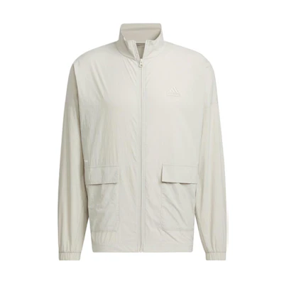 adidas RELAXED Light Gray Casual Stand-Up Collar Jacket IT3955