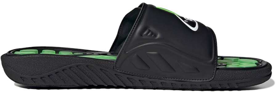 阿迪达斯Reptossage黑绿色男女通用舒适耐磨平底运动拖鞋 GX3375 Order 阿迪达斯Reptossage黑绿色男女通用舒适耐磨平底运动拖鞋 GX3375