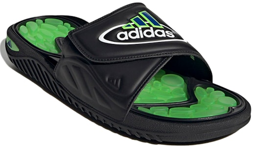 阿迪达斯Reptossage黑绿色男女通用舒适耐磨平底运动拖鞋 GX3375 Lookbook 阿迪达斯Reptossage黑绿色男女通用舒适耐磨平底运动拖鞋 GX3375