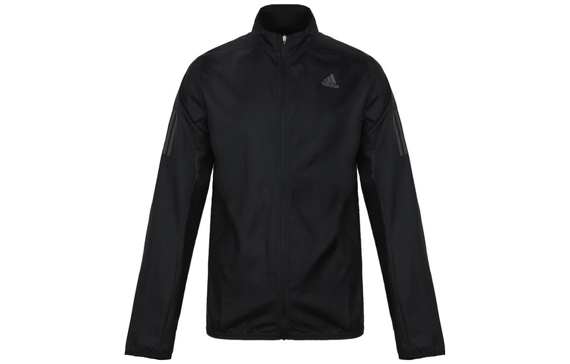adidas Response Jacket Black Retro Track Stripe Full-Zip Casual Jacket CY5773