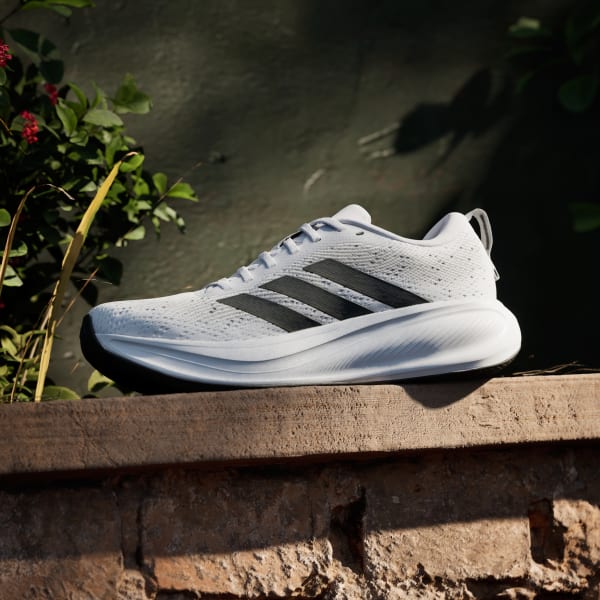 Sizing adidas Response Pace Kasut Lari Putih/Hitam/Gelap Kelabu Tiga KJ1773