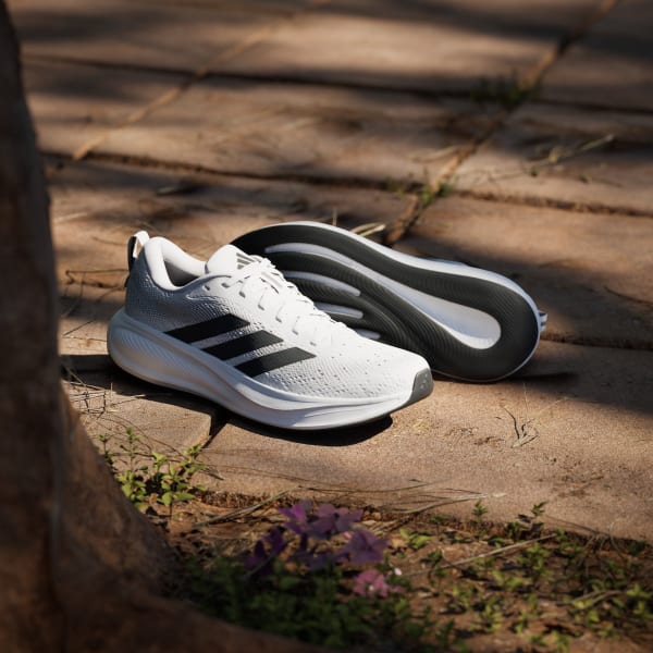 Cheap adidas Response Pace Kasut Lari Putih/Hitam/Gelap Kelabu Tiga KJ1773