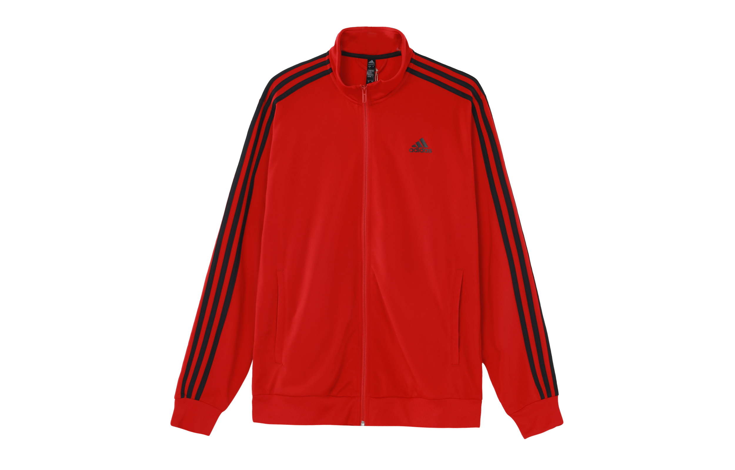 adidas Retro 3-Stripes Track Jacket Scarlet Red with Logo H46104