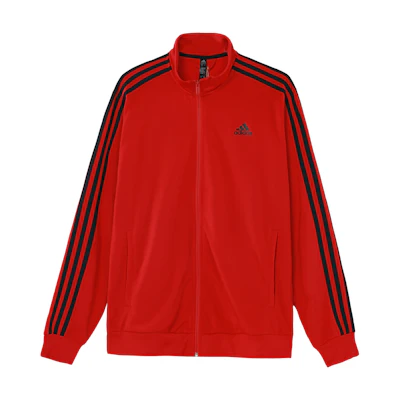 adidas Retro 3-Stripes Track Jacket Scarlet Red with Logo H46104
