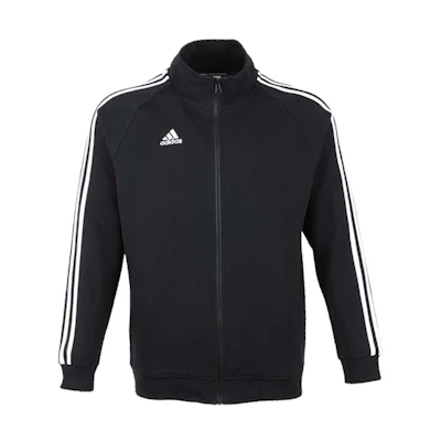 adidas Retro Black Jacket with Embroidered Logo & Striped Design TR30J2