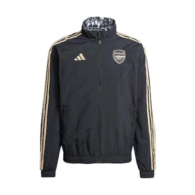 adidas Retro Black Striped Track Jacket with Zip and Stand Collar IP1607