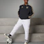 Shop Jaket Track adidas Retro Hitam Bergaris dengan Resleting dan Kerah Tegak IP1607