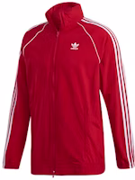 adidas Retro Casual Sports Hoodie Jacket - Red DV1587