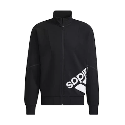 adidas Retro Color-Block Logo Zip-Up Track Jacket Unisex Black HE7453