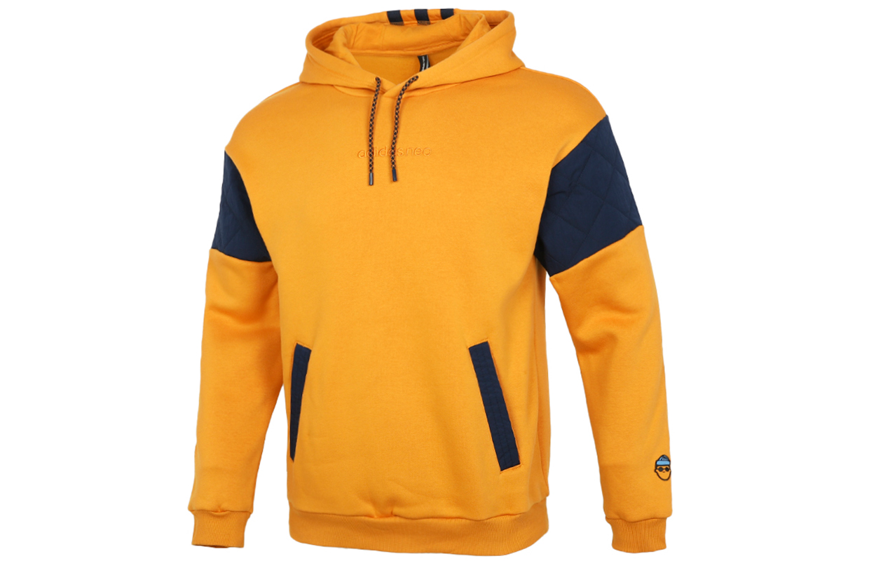 adidas Retro Color-Block Pullover Hoodie - Orange H45205