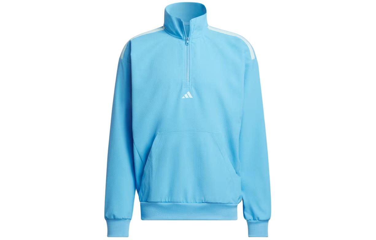 adidas Retro Colorblock Half-Zip Pullover Sweatshirt Blue IW1385