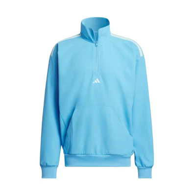 adidas Retro Colorblock Half-Zip Pullover Sweatshirt Blue IW1385