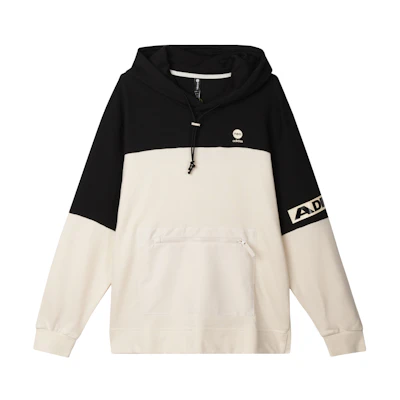 adidas Retro Colorblock Hoodie Vintage Style Unisex - Off-White HD7092