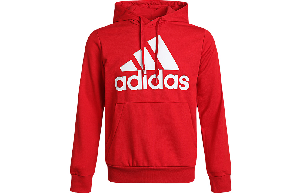 adidas Retro Colorblock Logo Print Pullover Hoodie Light Crimson - GV0249