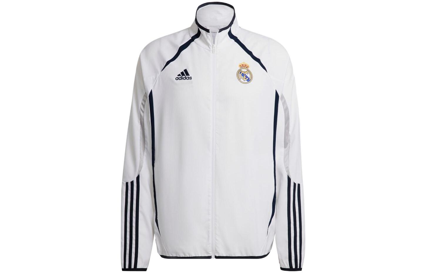 adidas Retro Colorblock Logo Print Track Jacket White ( International Version) HA2537-INTERNATIONAL