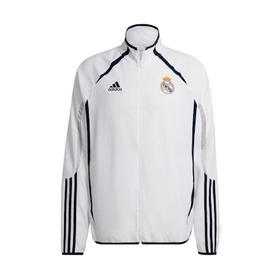 adidas Retro Colorblock Logo Print Track Jacket White ( International Version) HA2537-INTERNATIONAL