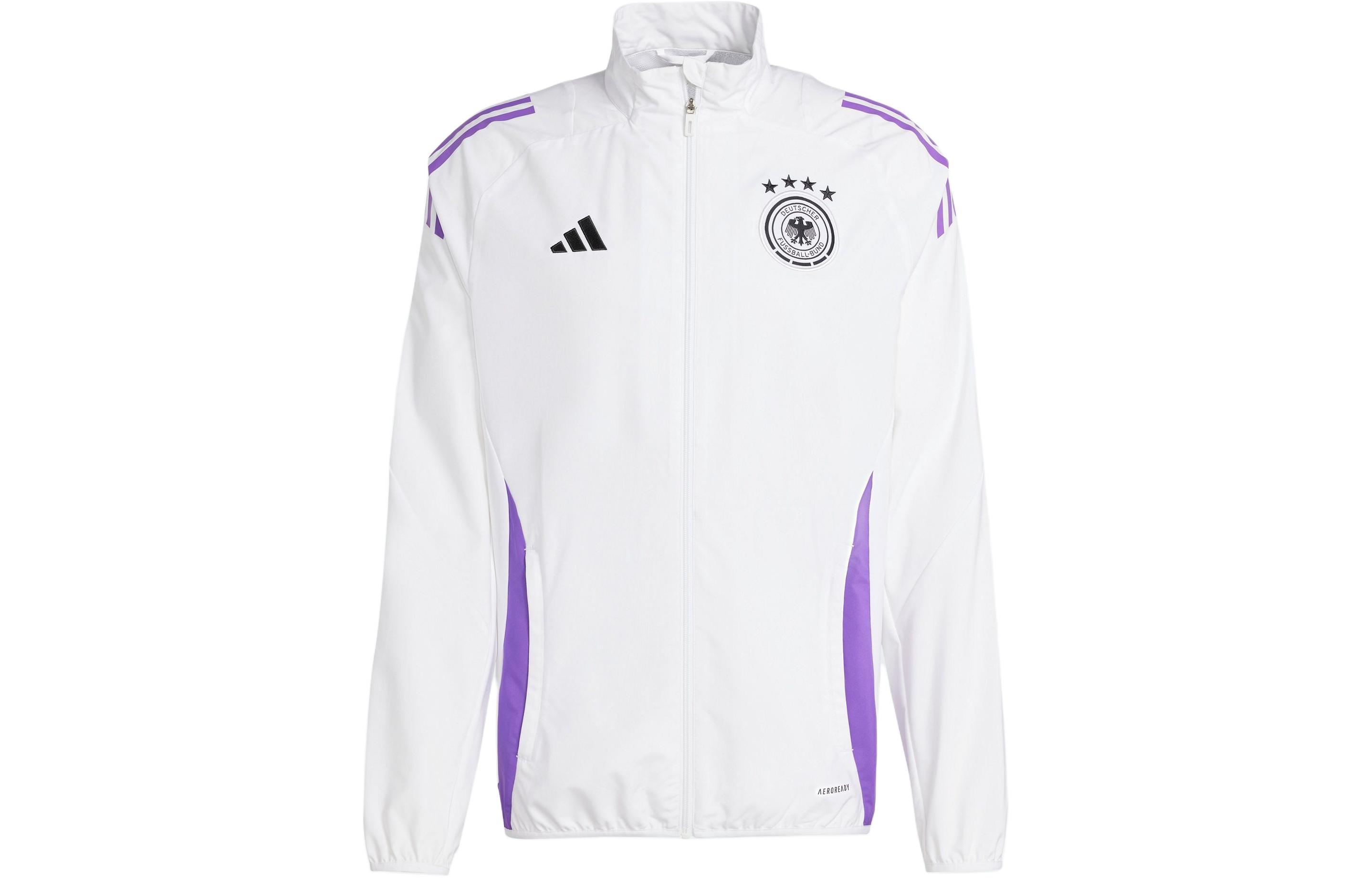 adidas Retro Colorblock Striped Soccer Training Jacket - White IP6513