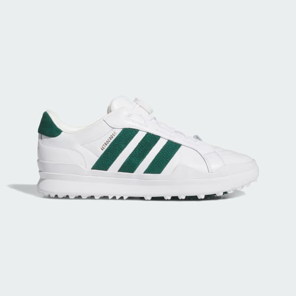 Adidas Retro Cross Gripmore Boa Spikeless Golf Shoes Cloud White/Collegiate Green/Gold Metallic HP3716