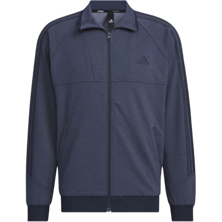 adidas Retro Full-Zip Track Jacket Navy Blue Long Sleeve Sportswear IS5160