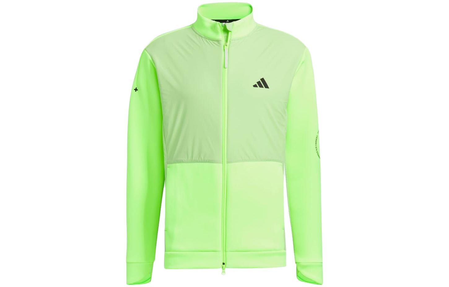 adidas Retro Full-Zip Track Jacket Neon Green Long-Sleeve Slim Fit HY0973