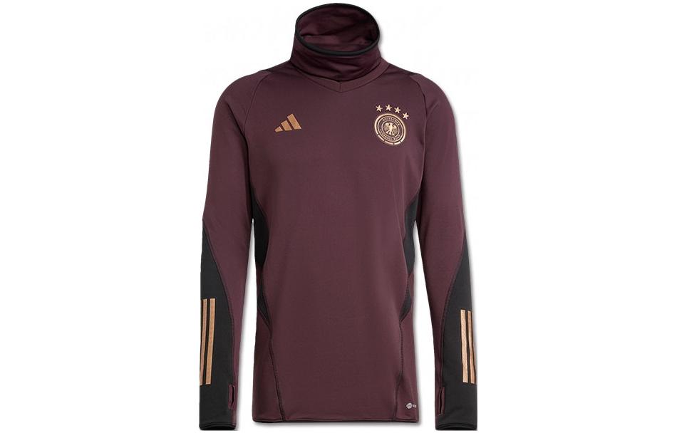 Order adidas Retro High-Neck Striped Sweatshirt Coklat Gelap HC1290