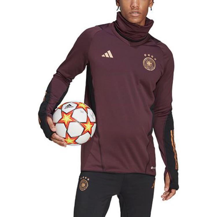 Purchase adidas Retro High-Neck Striped Sweatshirt Coklat Gelap HC1290