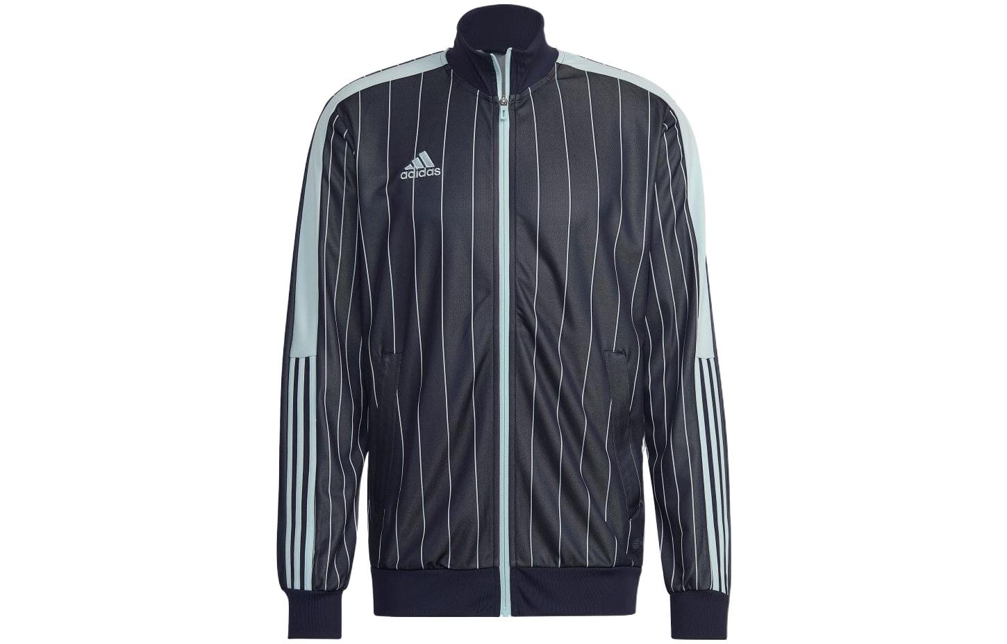 adidas Retro Jacket with Contrasting Stripes Logo - Legend Ink Blue HC1307