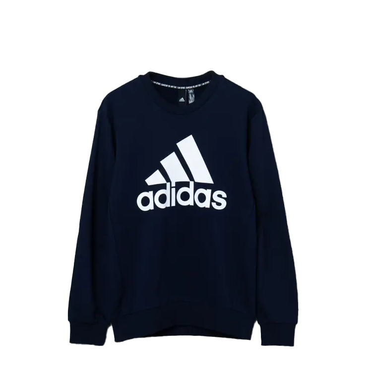 adidas Retro Letter Graphic Loose Fit Unisex Black Sweatshirt DT9938