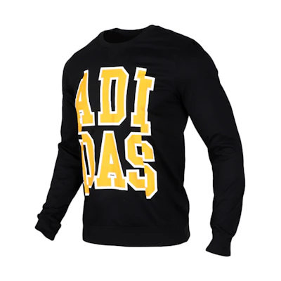 adidas Retro Logo Crewneck Pullover Sweatshirt - Black EI6273