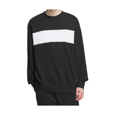 adidas Retro Logo Crewneck Sweatshirt Unisex - Black IT6398