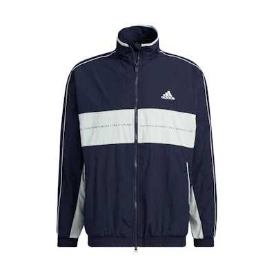 adidas Retro Logo Embroidered Colorblock Track Jacket Unisex Japan Edition Black IA9428-JAPAN