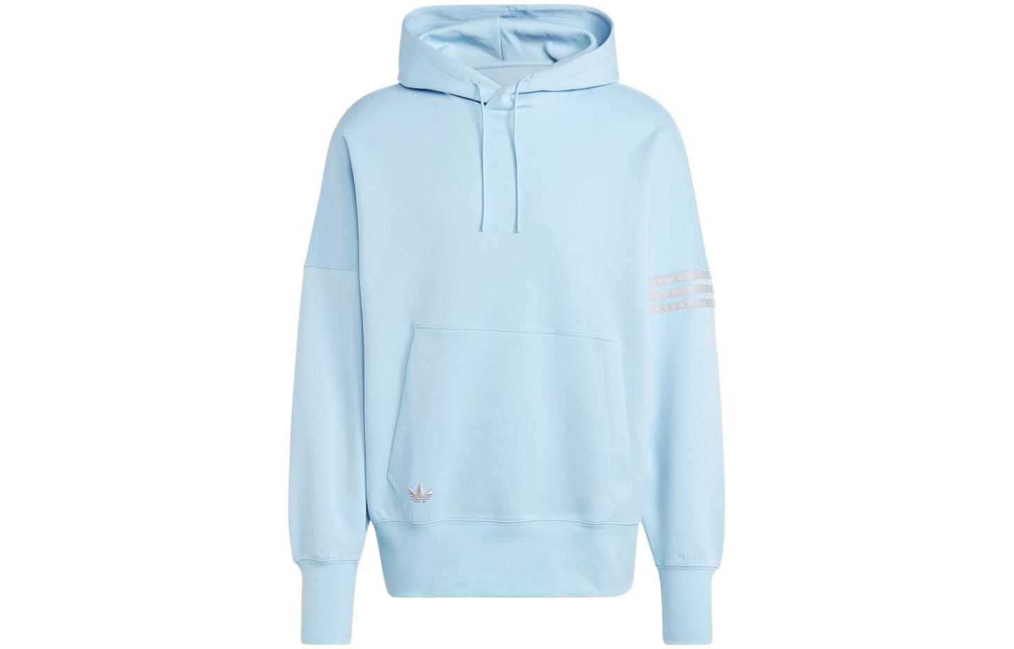 adidas Retro Logo Embroidered Pullover Sweatshirt Blue HS1519