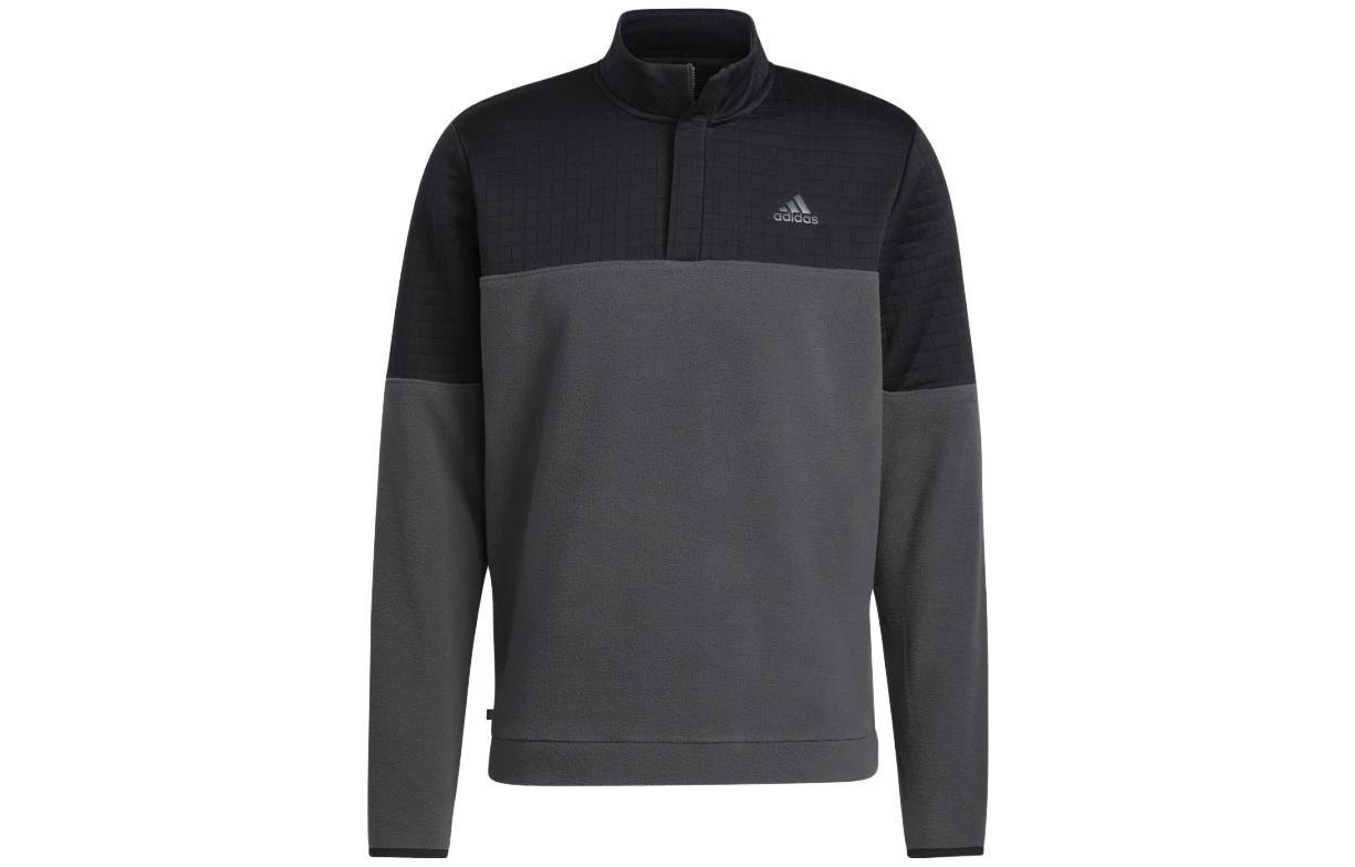 adidas Retro Logo Half-Zip Sweatshirt Gray HF6527