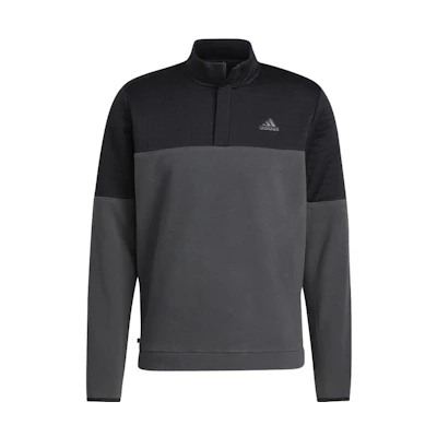 adidas Retro Logo Half-Zip Sweatshirt Gray HF6527
