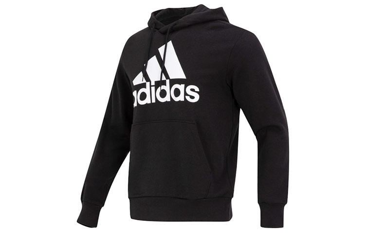 adidas Retro Logo Print Hoodie - Black IC9363