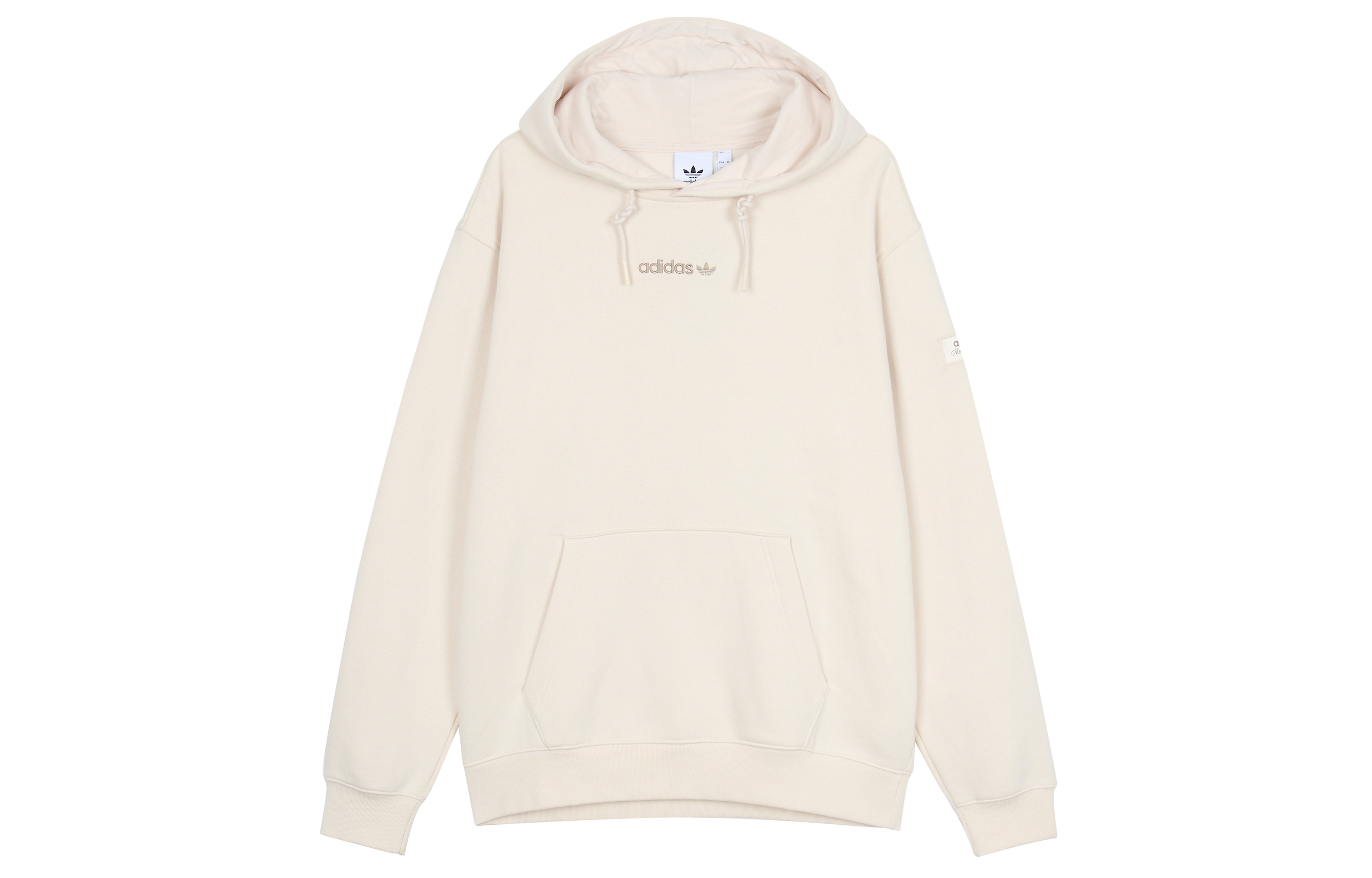 adidas Retro Logo Print Pullover Sweatshirt Cream White HM2654