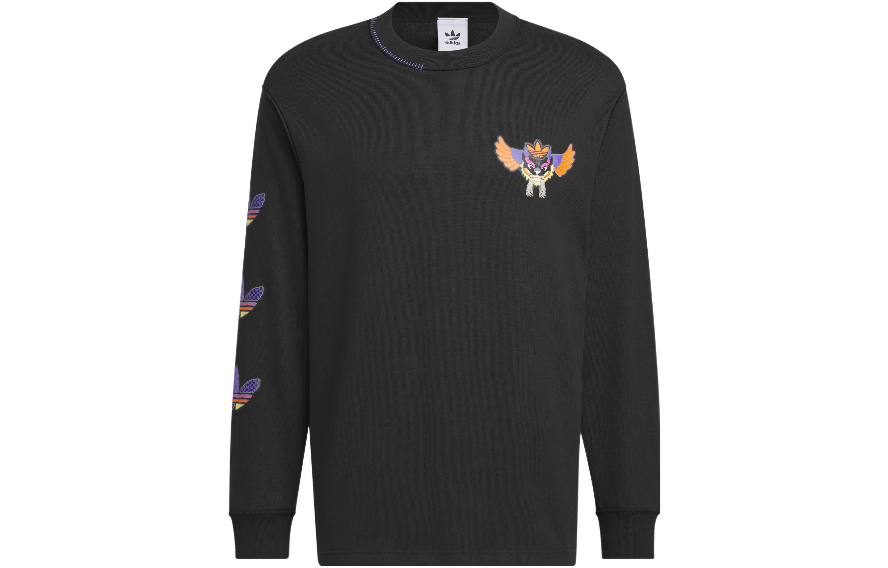 adidas Retro Logo Print Sweatshirt - Black IK8653