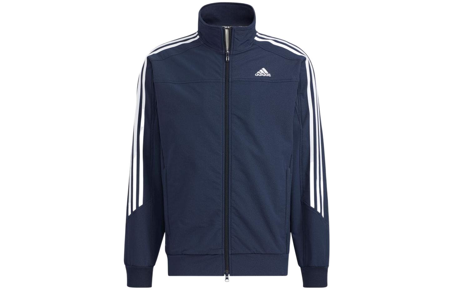 Buy 阿迪达斯复古标志条纹长袖运动夹克蓝色（亚洲版） HC9952-ASIAN