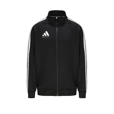 adidas Retro Logo Track Jacket Black Unisex Long Sleeve with Side Stripes TR30JT-BW
